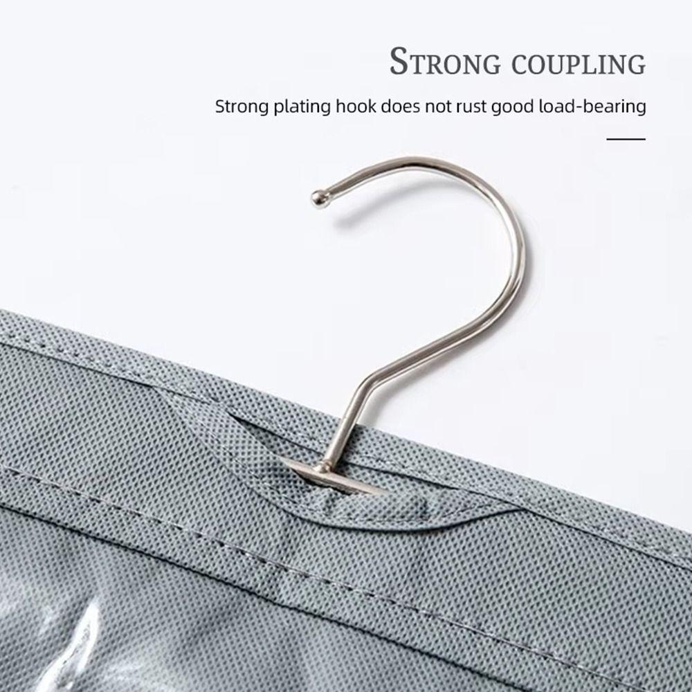 1Pcs Waterproof Hanging Handbag Organizer Gray Clear Sundry Bag New Storage Bag Door Wall