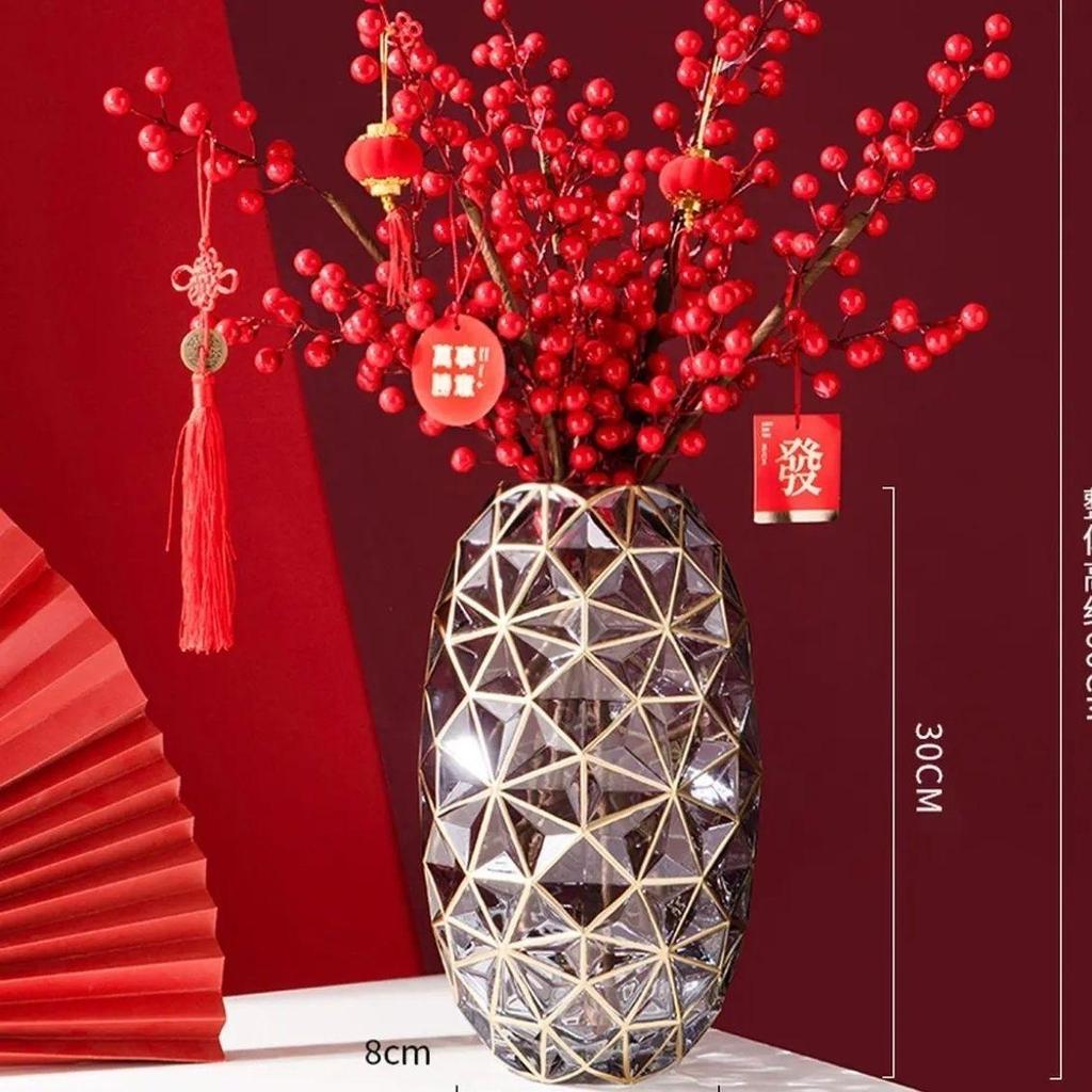 Ваза Стеклянная ваза Украшение дома Украшения Цветочная композиция Может держать воду Ваза для цветов