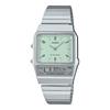 Casio Стандартные аналогово-цифровые кварцевые наручные часы AQ-800E-3A Унисекс Светло-зеленые