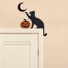 Halloween Door Topper Metal Cat Skull Witch Castle Halloween Door Wall Corner Decor Frame Sign Holiday Home Decoration