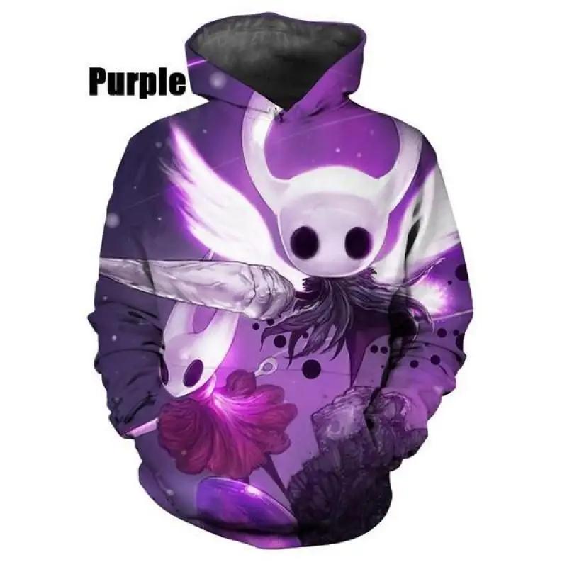 Толстовка Hollow Knight для мужчин и женщин, модная повседневная 3D-свитшот, толстовка, уличная одежда, с длинным рукавом, большие размеры, мужские толстовки
