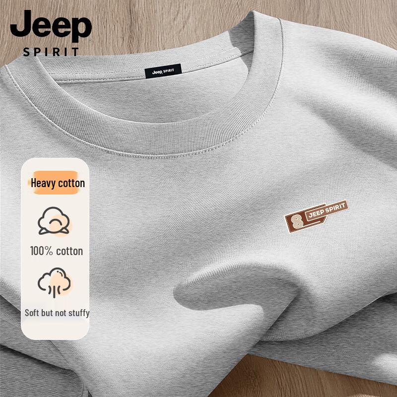 Мужская повседневная футболка с коротким рукавом JEEP SPIRIT из чистого хлопка