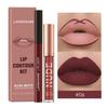 Langmanni 2-Piece Matte Lip Gloss & Liner Set - Long-lasting, Non-Transferable Makeup