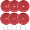 6 Pack White Round Reflector, Front Reflector With Mounting Screw, Safety Reflectors For Driveway, Trailer, Posts