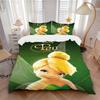 Tinker Bell'S Magical Adventure Print 3Pcs Bedding Setduvet Cover With 2 Bedropillowcase Home Birthday Gift