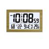 Battery Powered Large Digital Wall Clock Temperature Humidity Date Week Snooze Table Clock Dual Alarm 12/24H LCD Alarm Clock