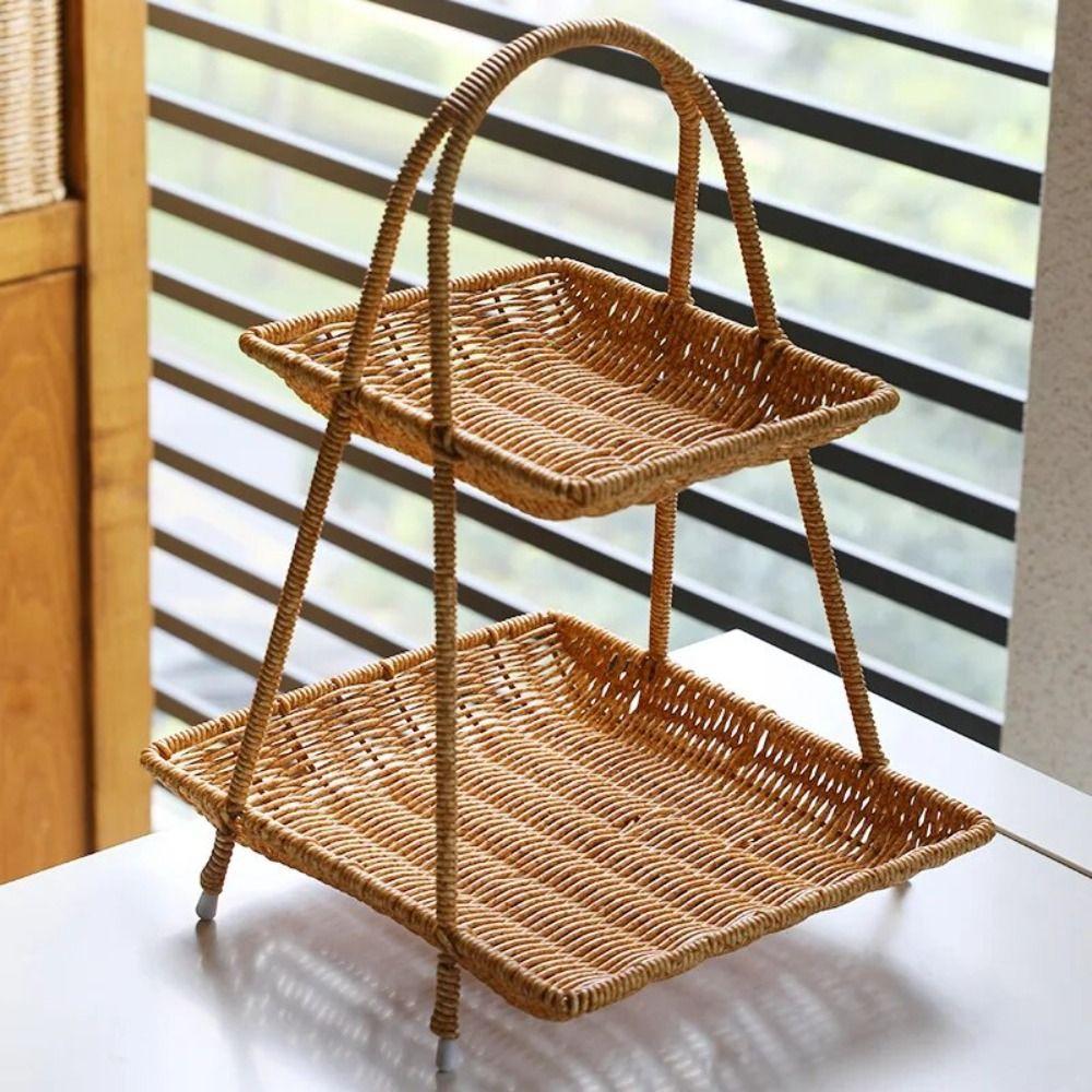 Square Snack Rack Plastic Dried Fruit Tray New Chinese Style Fruit Storage Tray Party Celebration