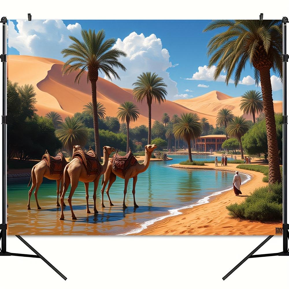 2D flat design, single piece packaging, Moroccan palace style background curtain, multi-functional indoor and outdoor de