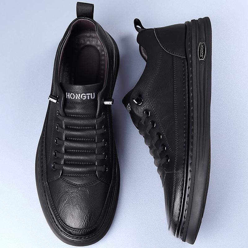Модные мужские повседневные кожаные оксфордские туфли в винтажном стиле с мягкой подошвой, кроссовки для прогулок на открытом воздухе, универсальная мужская обувь для треккинга