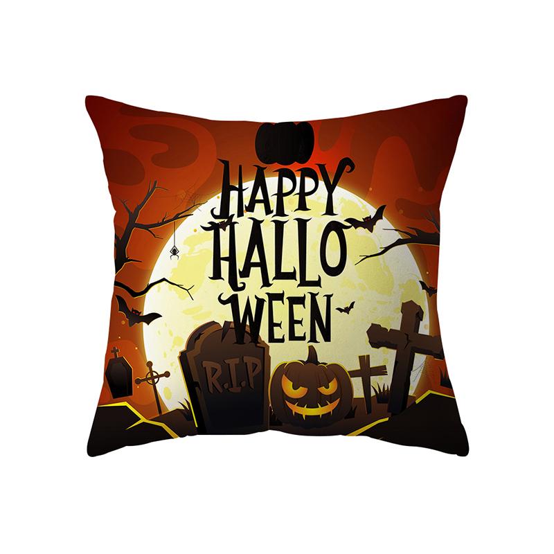 Pumpkin Halloween Theme Pillow Cover Sofa Cushion Cover Holiday Gift Party Decoration Home Decor