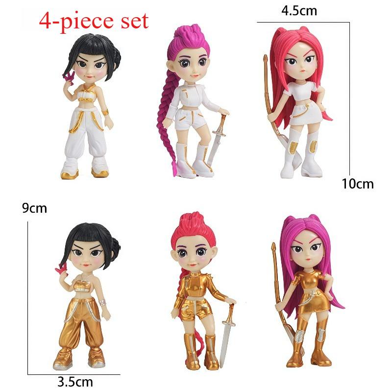 Kpop Demon Hunter Group Rumi Mira Zoe Pvc Doll Figure Toy Collectible Statue Model Desk Ornament Decorative Figurine For  Gift