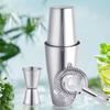 3/4Pcs 600/700ml Cocktail Mixer Kit Professional Bartender Kit Bar Tool Wine Mixer Milktea Shop
