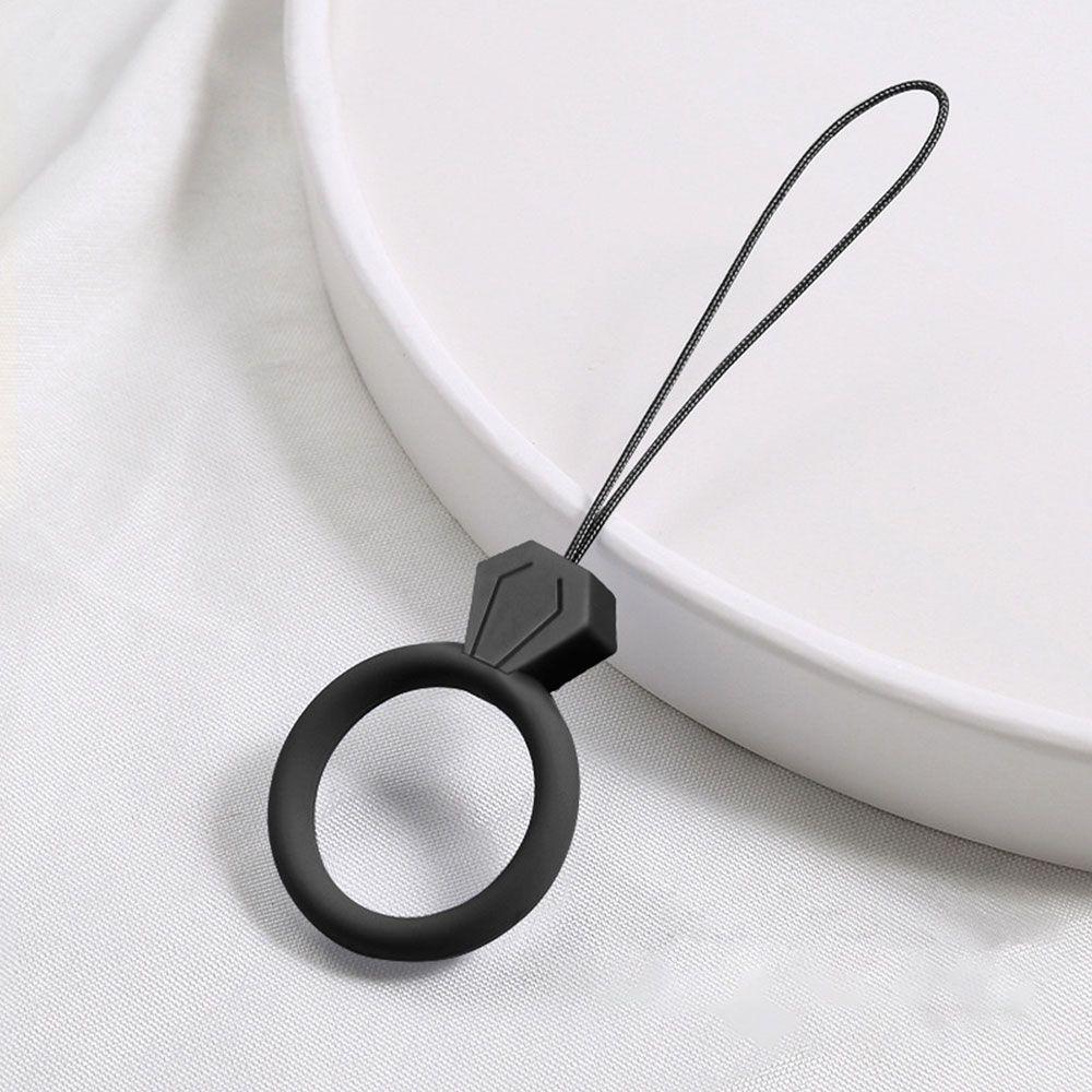 Anti-lost Soft Rubber Keys Phones Strap Mobile Phone Lanyard Silicone Ring Pendant Ring Strap