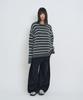 LMR Hairy Stripe Pullover Knit Dark Grey