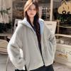 Wearing velvet cotton clothes on both sides, women's autumn and winter new fashion versatile hooded girlfriend cotton-padded coat