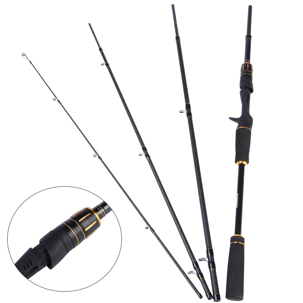 Fishing Rod Baitcasting Fishing Pole Protable Ultra- Lightweight for Big Fish Freshwater Saltwater