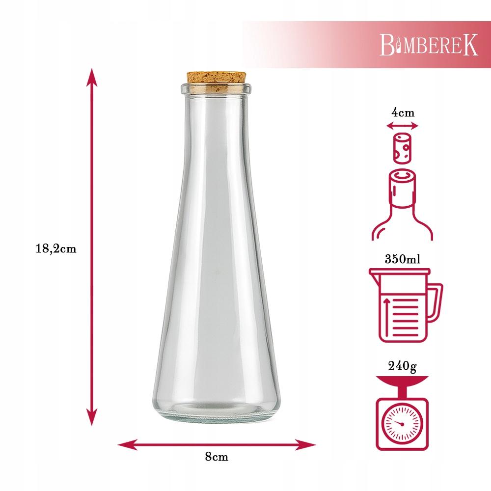 Set of 5 Glass Bottles for Liqueurs, Carafes, UNIQUE, STYLISH, for Home