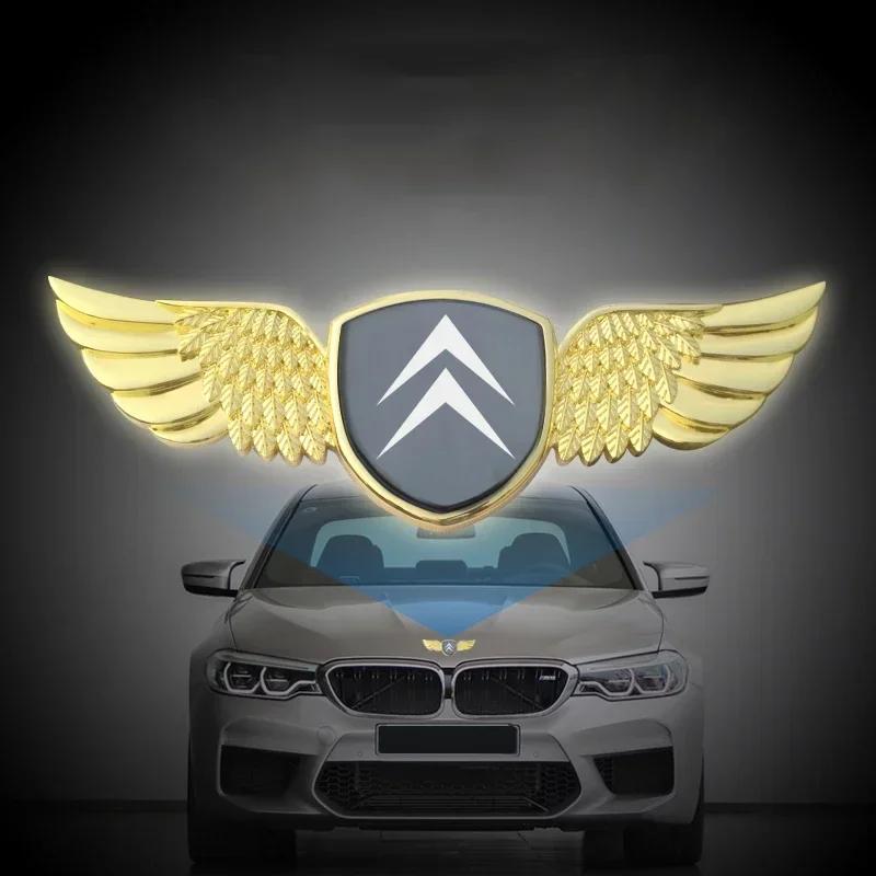 Citroen Car Front Trunk Wings Emblem Badge Sticker for C1 C5 DS3 DS4 DS5 Picasso Xsara Berlingo Jumpy C-C-ELYSEE Accessory Body