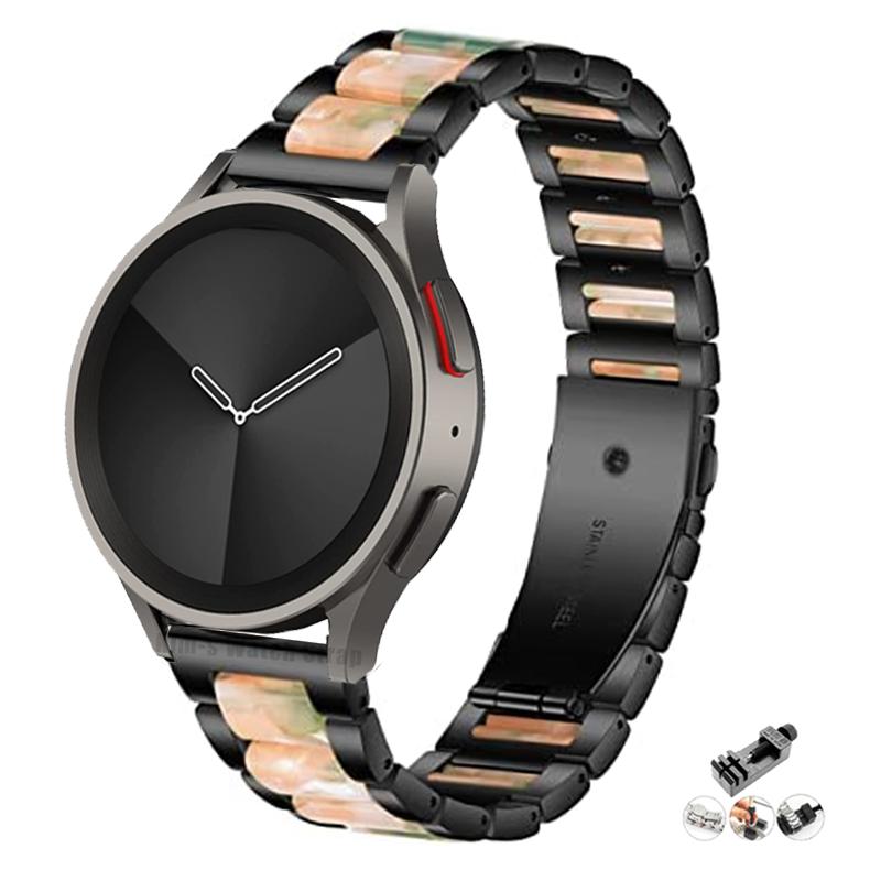 20 мм 22 мм металлический + полимерный ремешок для Samsung Galaxy Watch 5 Pro 4 3 классический ремешок 40 мм 44 мм 42 мм 46 мм 45 мм Active 2 ремешок на браслет