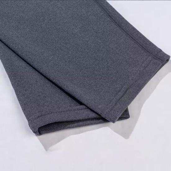 Мужские зимние штаны, эластичные однотонные U-образные выпуклые регулируемые талии, толстые теплые домашние брюки, пижамные штаны, зимнее термобелье