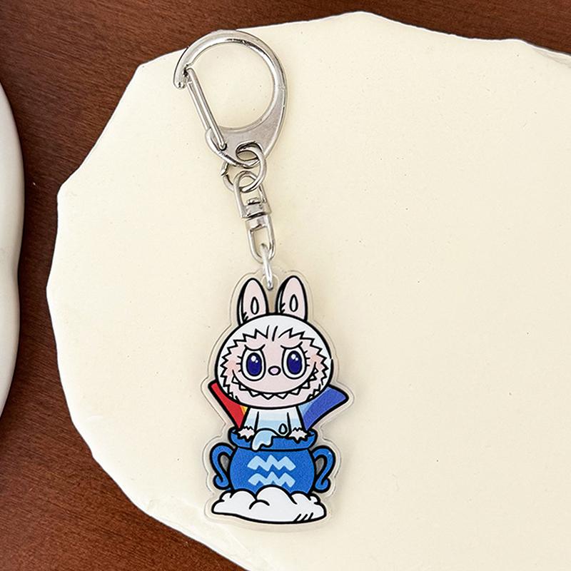 Мультяшный монстр Лабубу Акриловый брелок Милые забавные подвески Сумка Подвеска Креативный рюкзак Подвесные украшения Подарки на день рождения