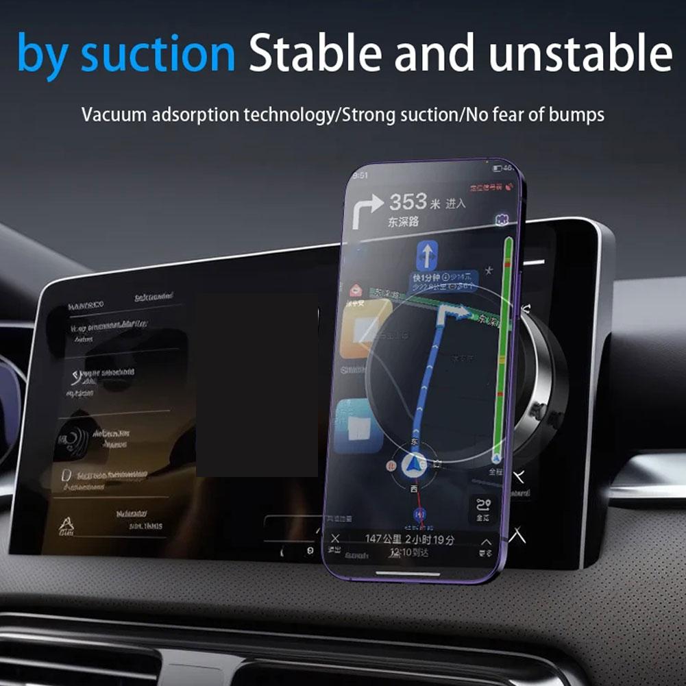 Intelligent Mobile Phone Holder Double-Sided Car Mount Magnetic Universal Adsorption Bracket Vacuum Adsorption Stable For Phone
