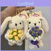 Милый плюшевый брелок-кролик с полиэстеровым наполнителем для подарка и украшения сумки