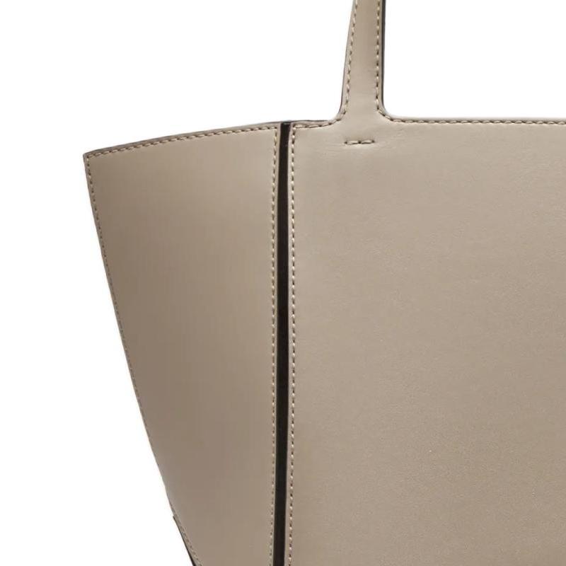 Michael Kors Сумка-тоут женская Jordi с буквенным логотипом, дизайн Color Block, из кожи, серо-коричневая 30F4T9JT6L-115