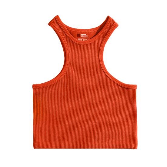 Yousheng Женский жилет для бега с круглым вырезом без рукавов, короткие майки, однотонный цвет, ребристый, эластичный, быстросохнущий жилет со спиной-борцовкой