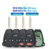 2/3/4 кнопки дистанционного ключа автомобиля для Dodge Chrysler Jeep Dakota Durango Charger 300 Aspen Grand Cherokee 315/433 МГц KOBDT04A (нет батареи)