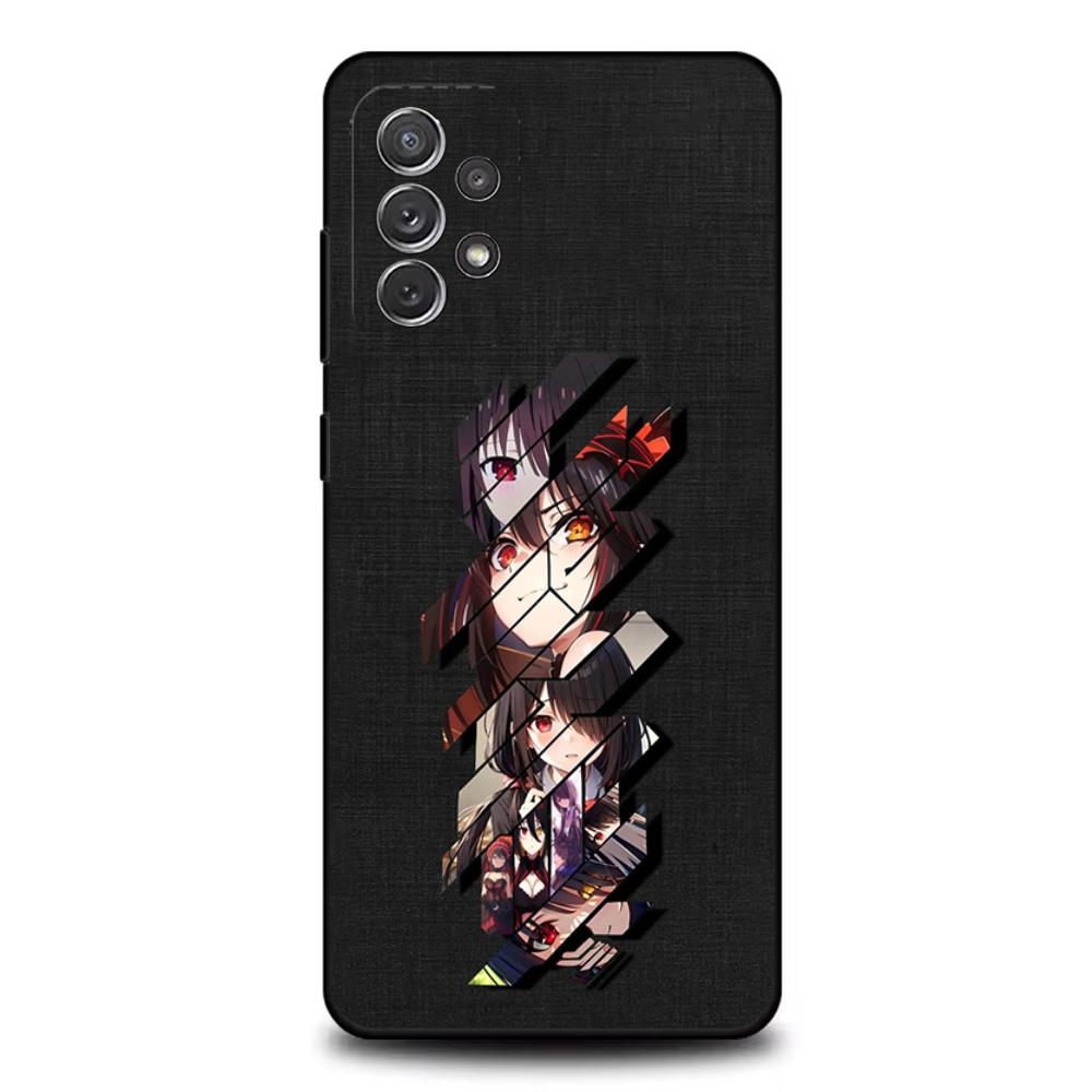 Чехол для телефона Tokisaki K-Kurumi для Samsung S25, S24, S21, S22, S23, S30, Ultra, S20, Plus, Fe, Lite, Note, 10, 9, 5G Черный