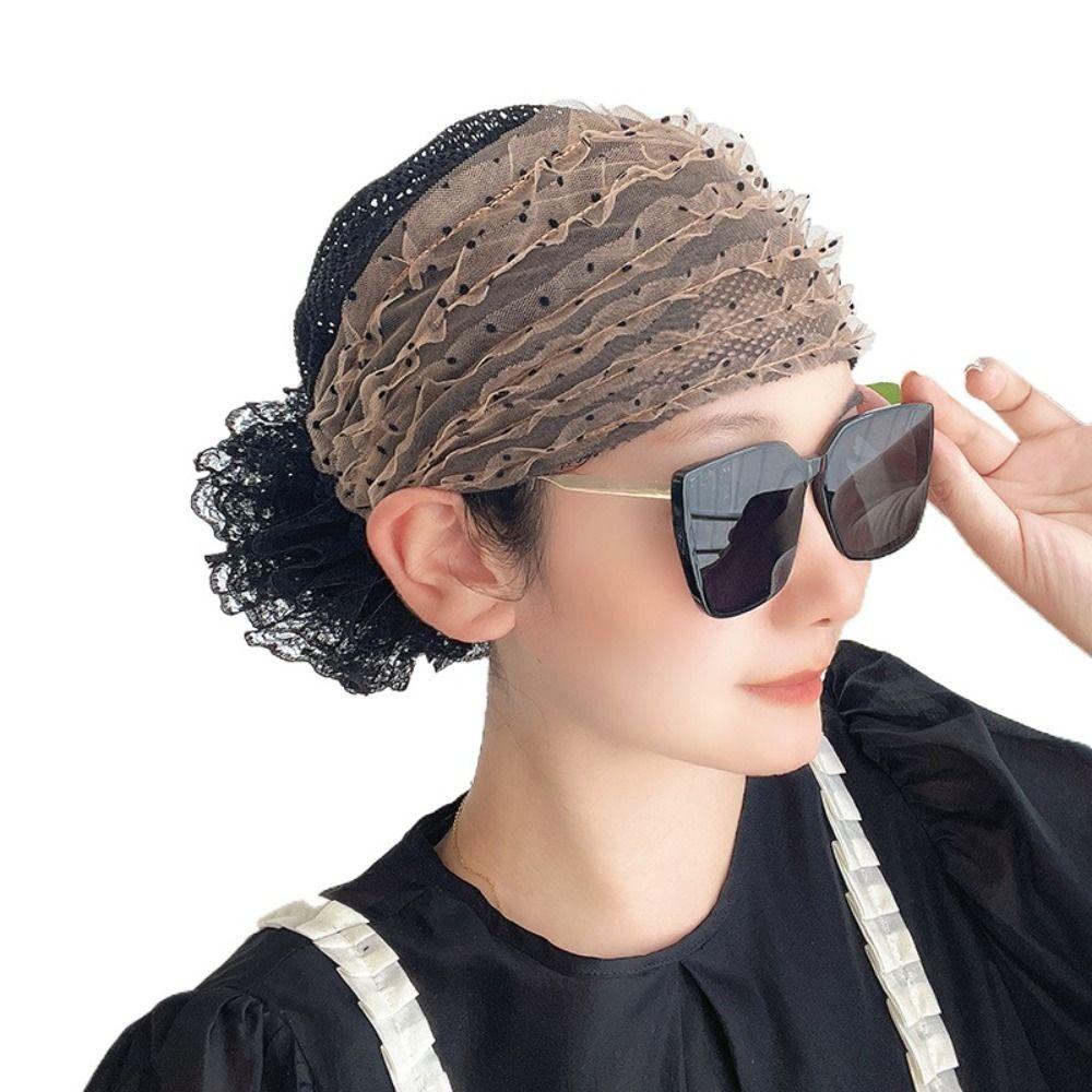 Дышащий платок на голову кружевной чехол для волос шапочка модные головные уборы женские