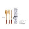Набор деревянных столовых приборов YFJY: Гравируемая вилка, ложка, палочки для еды с тканевым мешочком - Идеально для свадеб и повседневного использования
