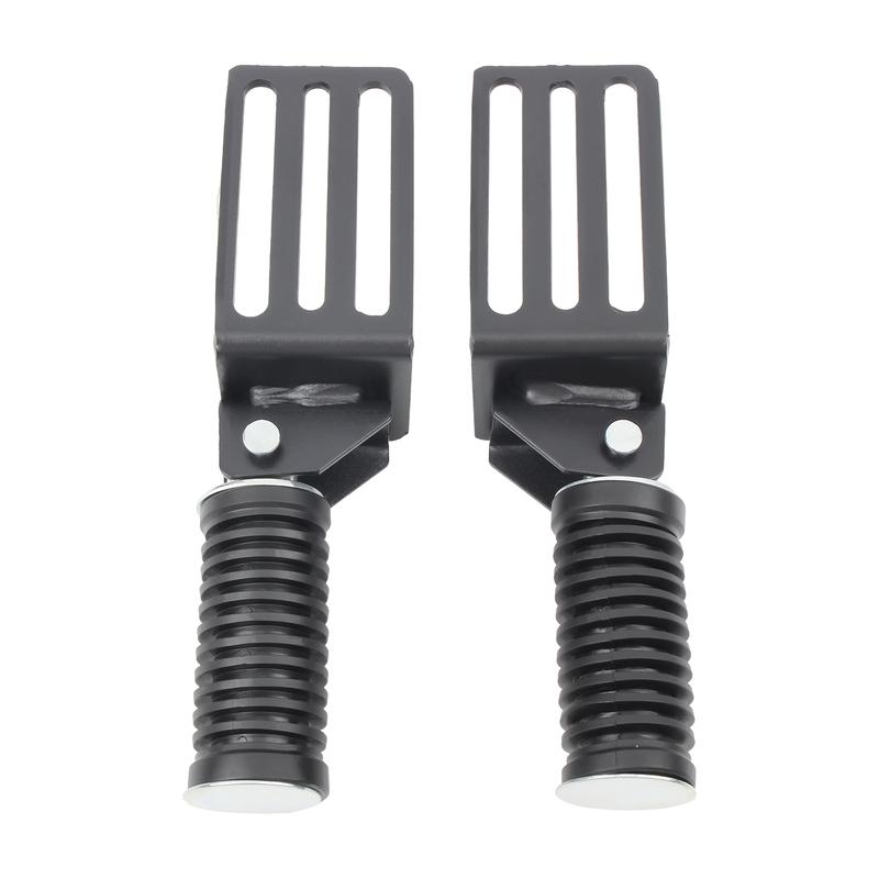 Universal Foldable Motorcycle Footrests Black Metal Anti-slip Foot Pegs Pedals for Harley Cruise Chopper Touring Street
