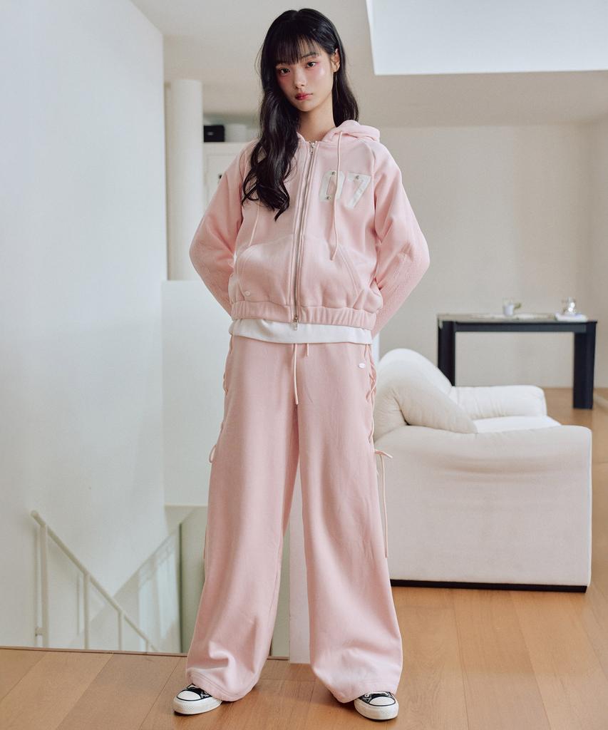 ZEROPLANET Брюки Chloe из велюра на шнуровке [Розовые]
