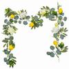 Greenery Lemon Vine Decor Eucalyptus Leaves Simulation Lemon Vine Faux Lemon Wreath  Kitchen Decor