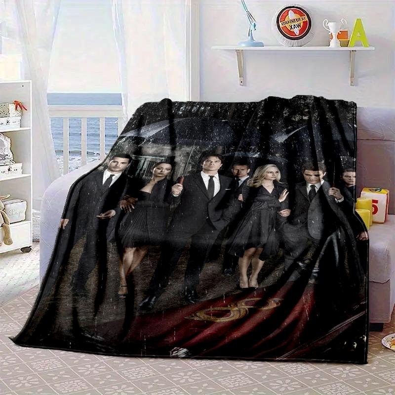 Vampire movies Blanket Flannel Blanket for bed, sofa, Camping, Hiking, Picnic Essentials, gift for family Fan gifts