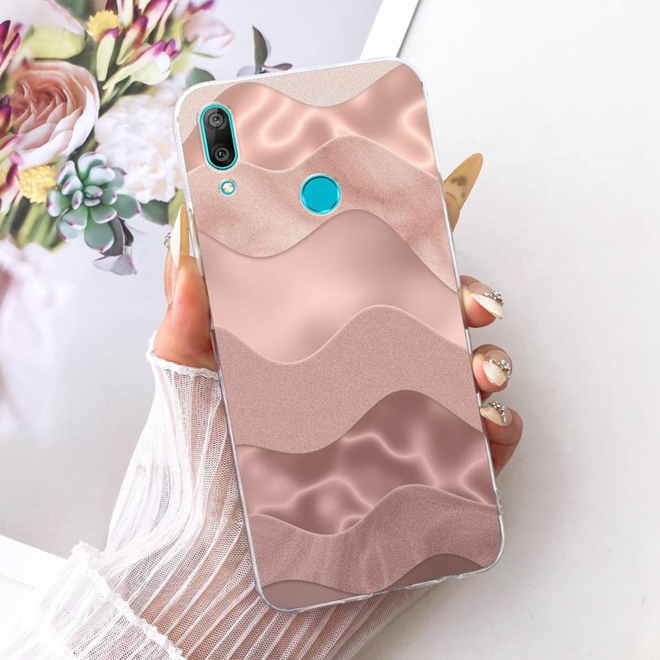 For Huawei Y7 2019 Cute Flower Butterfly Cat Painted Case For Huawei Y7 Y 7 Prime Pro 2019 Soft Silicone TPU Phone Cases