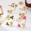 White Butterfly Flower Arm Cuff Gold Color Flower Cuff Arm Ring Vintage Spiral Arm Bracelet  Gifts