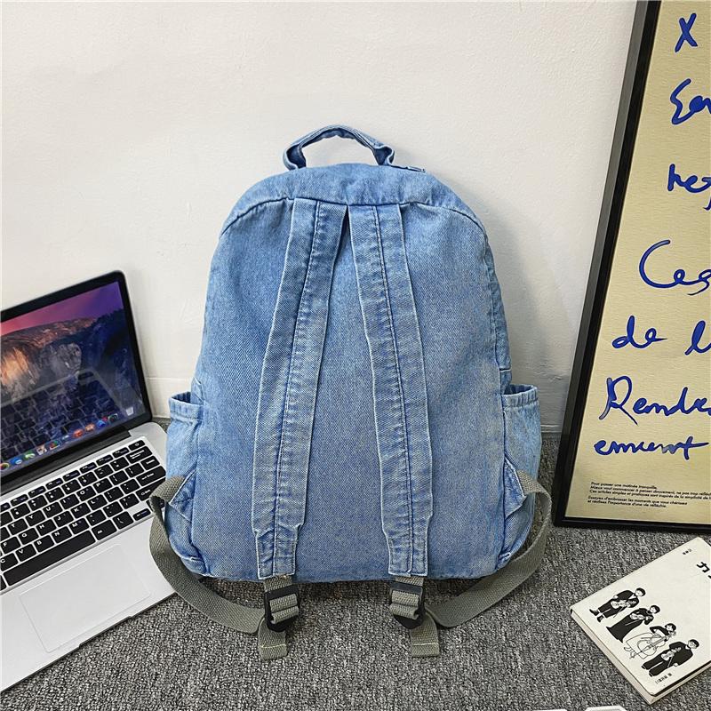 Denim Backpack Women's Large Capacity Backpack Student Schoolbag