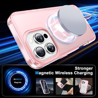 Чехол для iPhone 16 Pro Max, матовый TPU+PC, чехол для телефона с магнитной подставкой, PET-защита экрана, совместимый с MagSafe
