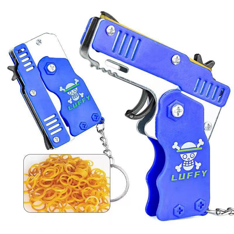 1 шт. брелок из эластичной кожи с резиновой лентой, пистолет для стрельбы, детский складной вечерние подарки для бойфренда, игрушки-непоседа