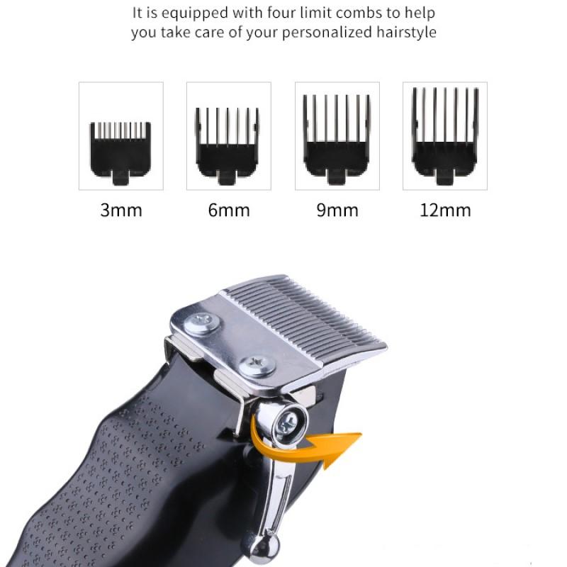 KM-1756 Hair Clipper Professional Barber Fade Hair Cutting Machine Rechargeable Electric Cordless Trimmer Men Strong Power