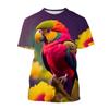 Fashion New Color Parrot Graphic T Shirts For Unisex Summer Trend Casual Tees Harajuku Printed O-neck Short Sleeve Top