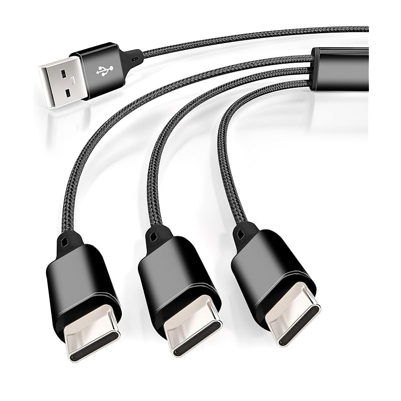 Inklink Official 3 Types To Choose from 9 Colors Compact Head 3in1 Charging Cable Rapid 1.2m Charging Cord 3 In 1 Ultra Durable USB-C Type-C MicroUSB