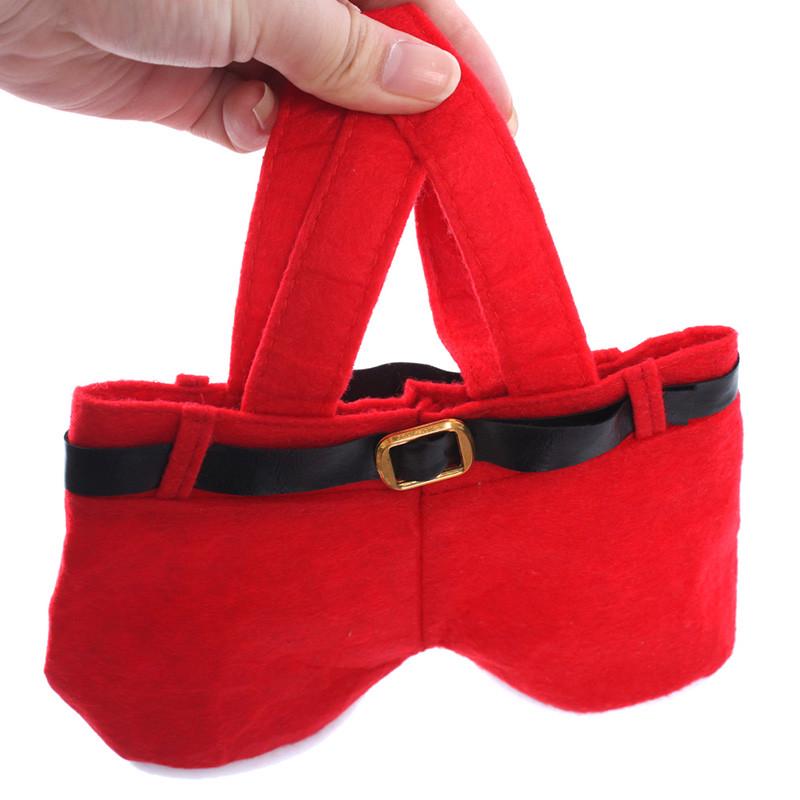 Cute Christmas Pants Wine Bottle Cover Exquisite Xmas Candy Gift Bag Handbag For Christmas Decor Candy Wine Bottle Holder
