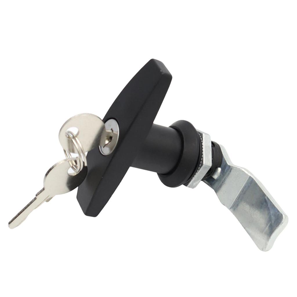 Anti-Theft T-Shape Handle Lock with Keys Garage Door Trailer Fixing T Handle Industrial Cabinet Keyed Lock Caravan Canopy Locks