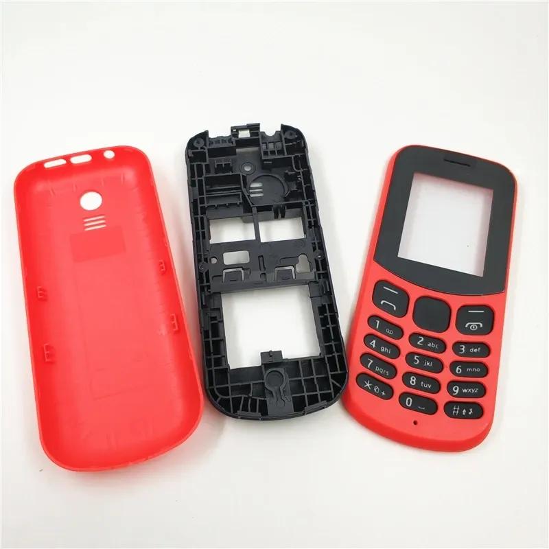 For Nokia 130 2017 TA-1017 Full Complete Mobile Phone Housing Facing Case + backshell Back + English Keyboard