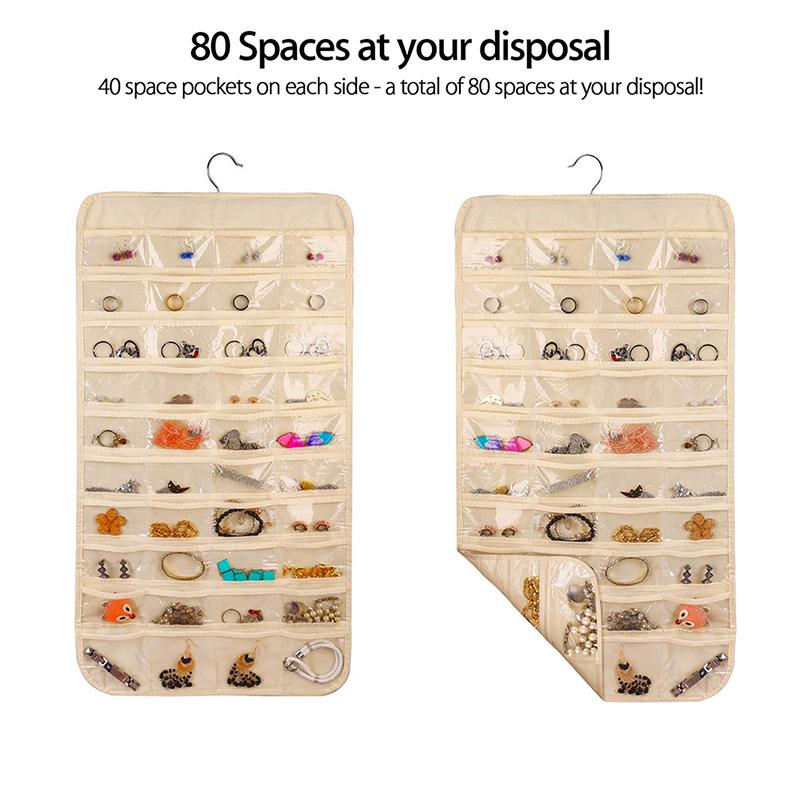 80 карманных подвесных органайзеров для хранения ювелирных изделий для хранения мешочка для сережек и украшений