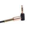 3.5mm Audio Cable, 90 Degree Right Angle 3-Conductor Stereo Aux Cable Cord 3.5mm Male to Male TRS-Cable Extension Line